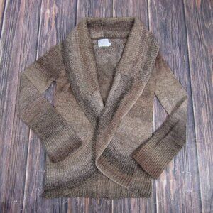 Michael Stars Sweater Womens Small Brown Ombre Shawl Collar Open Front Cardigan